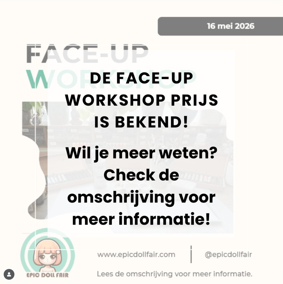 DUTCH ONLY – Face-up workshop prijs&nbsp;bekend!